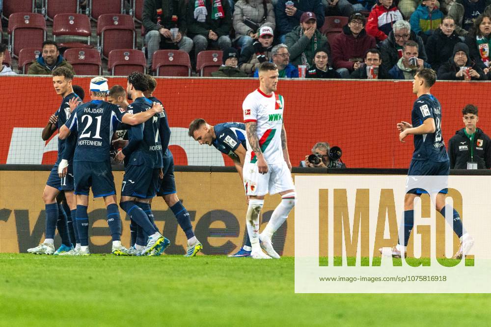 FC Augsburg looks disappointed, FC Augsburg vs VfB Stuttgart, Football, 1 Bundesliga, 27 Matchday, 22 03 2026 DFB regulations prohibit any use of photographs as image sequences and or quasi video