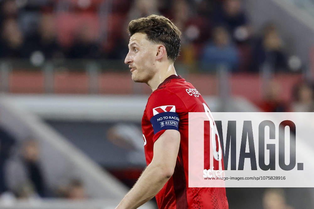 Maximilian Eggestein SC Freiburg, 08 , facial expression, facial expression, emotion , Germany, football, UEFA Europa League, quarter-final, 2025 2026, SC Freiburg vs Celta Vigo, 09 04 2026, Freiburg im Breisgau Europa Park Stadion Stadion am Deutschland