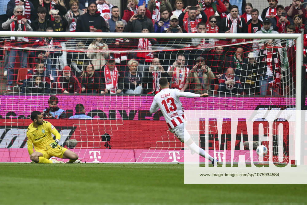 Said El Mala Koeln 13 scores the goal for 1 0 12 04 2026 ¢ Football ¢ 1 FC Koeln vs SV Werder Bremen, Rheinenergiestadion, Koeln, DFB DFL REGULATIONS PROHIBIT ANY USE OF PHOTOGRAPHS AS IMAGE SEQUENCES AND OR QUASI VIDEO