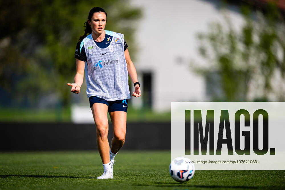 Ingrid Syrstad Engen of the Norwegian womens national football team during a training session on April 17, 2026 in Ptuj Photo Marius Simensen BILDBYRAN Cop 238 bbeng dam fifa women s world cup qualifier football fotball fotball norge norway practice soccer training trening träning