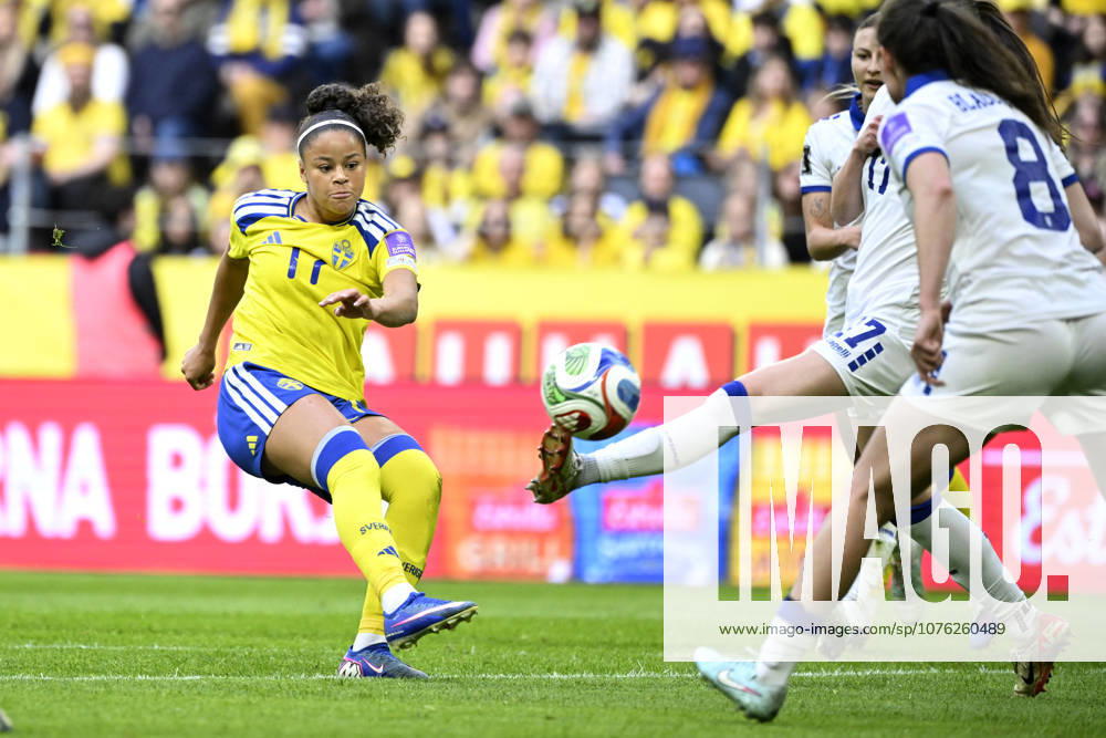 STOCKHOLM , SWEDEN 20260418 Swedens Felicia Schröder during Saturdays World Cup qualifier between Sweden and Serbia at Strawberry Arena STOCKHOLM SWEDEN