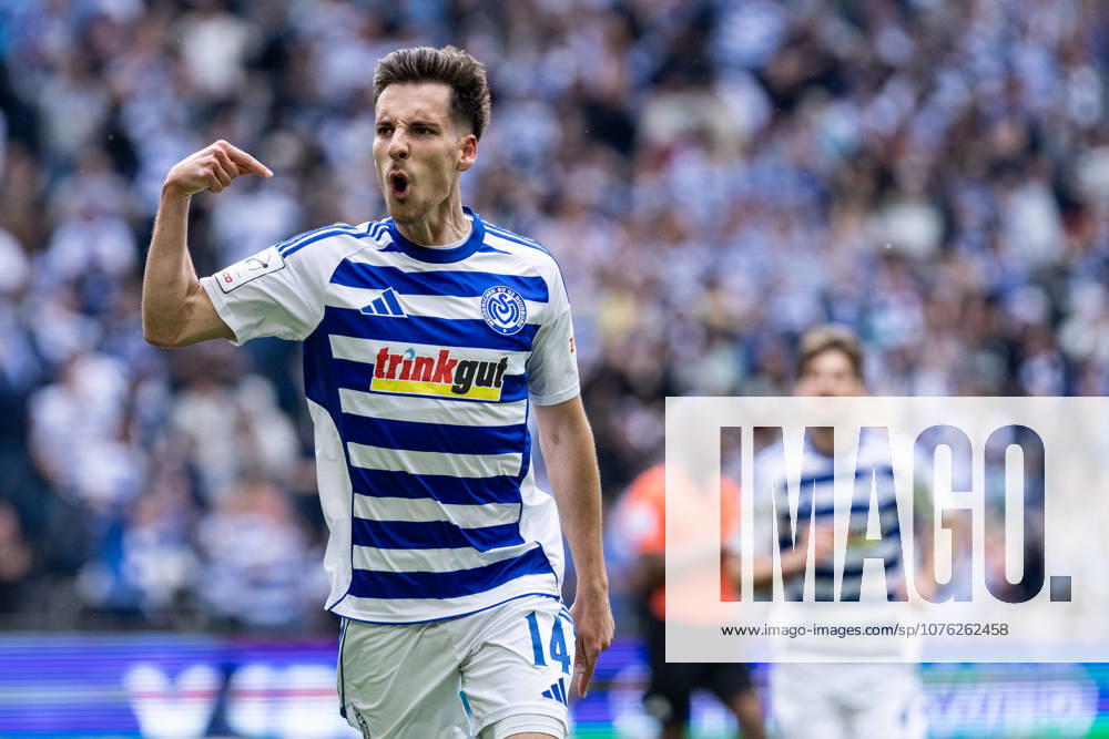 3 Liga MSV Duisburg TSG Hoffenheim II 18 04 2026 MSV Duisburg celebrates the goal, 3 1 by Conor Noß MSV Duisburg, 14 3 Liga MSV Duisburg TSG Hoffenheim II Schauinsland Reisen Arena, Duisburg, 18 04 2026 DFB regulations prohibit any use of photographs as image sequences and or quasi video