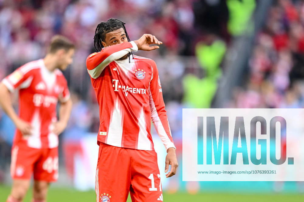 Michael Olise FC Bayern Munich gestures, gestures during the Bundesliga match between FC Bayern Munich and VfB Stuttgart, Allianz Arena on April 19, 2026 in Munich, Germany Photo by Harry Langer DeFodi Images Michael Olise FC Bayern Munich gestures during the Bundesliga match between FC Bayern Munich and VfB Stuttgart at Allianz Arena on April 19, 2026 in München, Germany Photo by Harry Langer DeFodi Images DFL regulations prohibit any use of photographs as image sequences and or quasi video Photo by Harry Langer DeFodi Images DFL regulations prohibit any use of photographs as image sequences and or quasi video