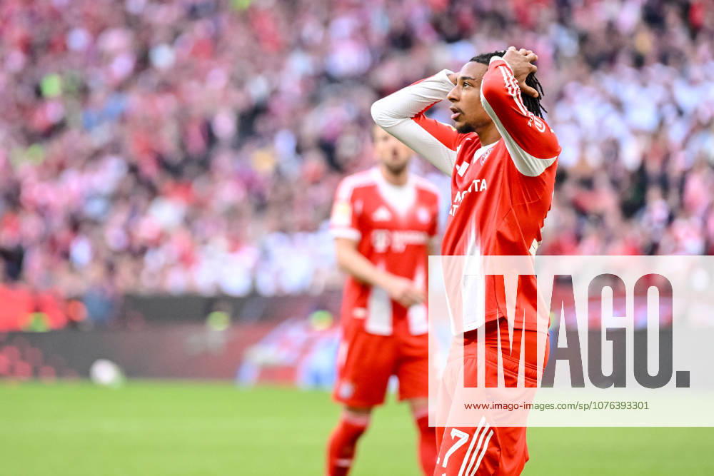 Michael Olise FC Bayern Munich gestures, gestures during the Bundesliga match between FC Bayern Munich and VfB Stuttgart, Allianz Arena on April 19, 2026 in Munich, Germany Photo by Harry Langer DeFodi Images Michael Olise FC Bayern Munich gestures during the Bundesliga match between FC Bayern Munich and VfB Stuttgart at Allianz Arena on April 19, 2026 in München, Germany Photo by Harry Langer DeFodi Images DFL regulations prohibit any use of photographs as image sequences and or quasi video Photo by Harry Langer DeFodi Images DFL regulations prohibit any use of photographs as image sequences and or quasi video