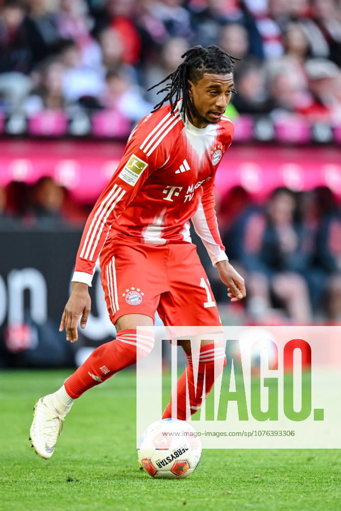 Michael Olise FC Bayern München in action, am Ball, Einzelaktion waehrend des spiels der Bundesliga zwischen FC Bayern München und VfB Stuttgart, Allianz Arena am 19 April 2026 in München, Germany Photo by Harry Langer DeFodi Images Michael Olise FC Bayern München controls the Ball during the Bundesliga match between FC Bayern München and VfB Stuttgart at Allianz Arena on April 19, 2026 in München, Germany Photo by Harry Langer DeFodi Images DFL regulations prohibit any use of photographs as image sequences and or quasi video Photo by Harry Langer DeFodi Images DFL regulations prohibit any use of photographs as image sequences and or quasi video
