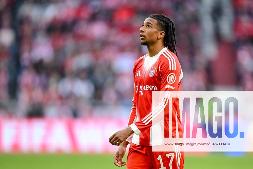 Michael Olise FC Bayern München Schaut waehrend des spiels der Bundesliga zwischen FC Bayern München und VfB Stuttgart, Allianz Arena am 19 April 2026 in München, Germany Photo by Harry Langer DeFodi Images Michael Olise FC Bayern München Looks on during the Bundesliga match between FC Bayern München and VfB Stuttgart at Allianz Arena on April 19, 2026 in München, Germany Photo by Harry Langer DeFodi Images DFL regulations prohibit any use of photographs as image sequences and or quasi video Photo by Harry Langer DeFodi Images DFL regulations prohibit any use of photographs as image sequences and or quasi video