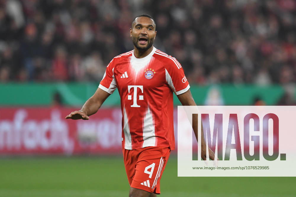 Jonathan Tah FC Bayern Muenchen, 4 gestures GER, Bayer 04 Leverkusen vs FC Bayern Muenchen, Football, DFB Pokal Semi-Final, Season 2025 2026, 22 04 2026 DFL REGULATES PROHIBIT ANY USE OF PHOTOGRAPHS AS IMAGE SEQUENCES AND OR QUASI VIDEO GER, Bayer 04 Leverkusen vs FC Bayern Muenchen, Football, DFB Pokal Semi-Final, Season 2025 2026, 22 04 2026 Leverkusen