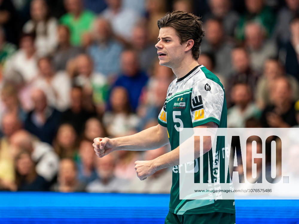 Rutger ten Velde Frisch Auf Goeppingen, 05 jubelt, Frisch Auf Goeppingen vs Rhein Neckar Loewen, Handball, 1 Bundesliga, Men, Season 2025 2026, 23 04 2026, Frisch Auf Goeppingen vs Rhein Neckar Loewen, Handball, 1 Bundesliga, Men, Season 2025 2026, 23 04 2026 Goeppingen