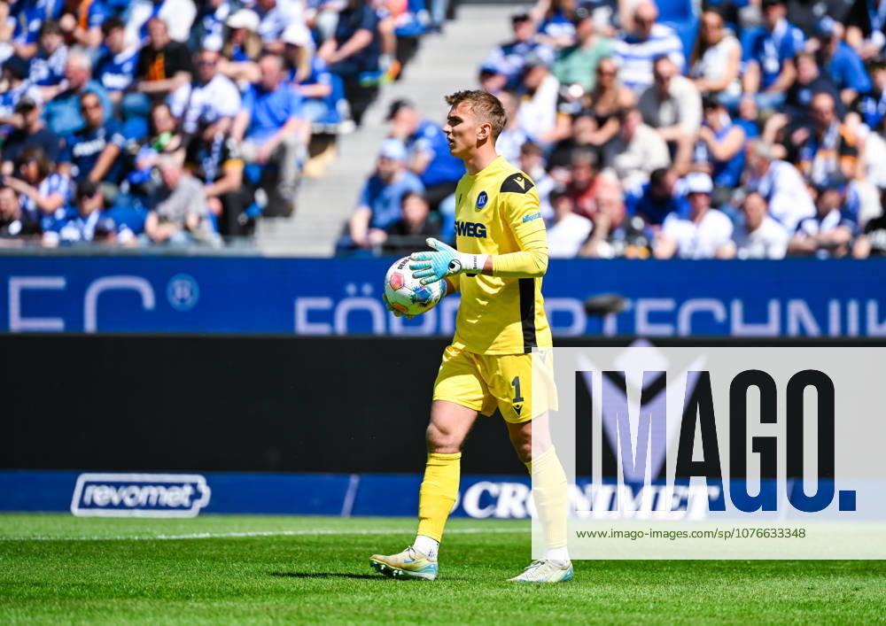 Goalkeeper Hans Christian Bernat Karlsruher SC in action during the 2 Bundesliga match between Karlsruher SC and Hannover 96 at BBBank Wildpark on April 25, 2026 in Karlsruhe, Germany Photo by Silas Schüller DeFodi Images Hans Christian Bernat Karlsruher SC controls the ball during the 2 Bundesliga match between Karlsruher SC and Hannover 96 at BBBank Wildpark on April 25, 2026 in Karlsruhe, Germany Photo by Silas Schüller DeFodi Images DFB DFL REGULATIONS PROHIBIT ANY USE OF PHOTOGRAPHS AS IMAGE SEQUENCES AND OR QUASI VIDEO Photo by Silas Schueller DeFodi Images