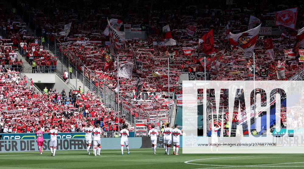 Sinsheim , Soccer Bundesliga TSG 1899 Hoffenheim vs VfB Stuttgart , the Stuttgart fans in front of their fan curve