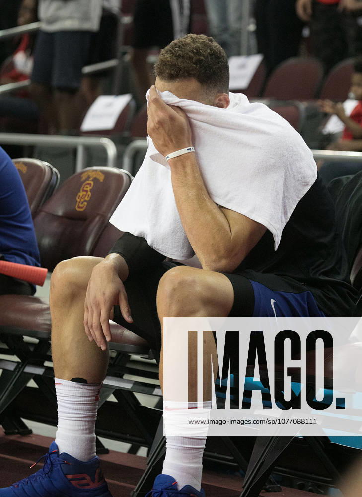 Los Angeles, California, U.S - Blake Griffin 32 of the Los Angeles Clippers during their Free Open Practice for fans held on Tuesday October 10, 2017 at the Galen Center in USC in Los Angeles, California.