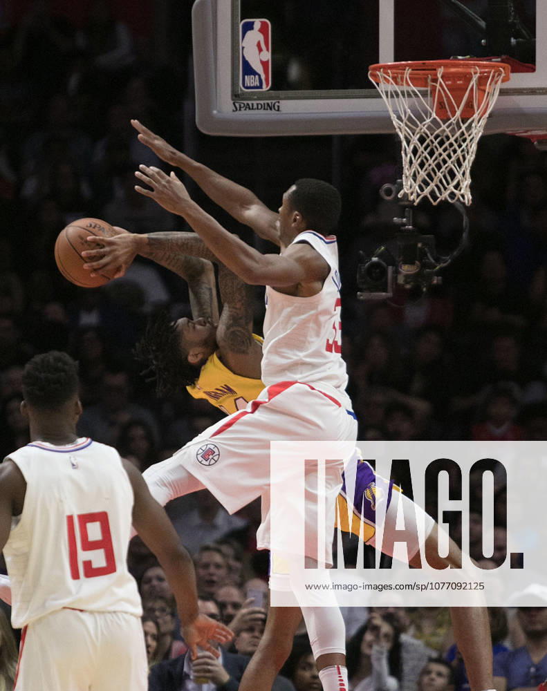 Los Angeles, California, U.S - Brandon Ingram 14 of the Los Angeles Lakers takes a shot during their preseason game against the Los Angeles Clippers on Friday October 13, 2017 at the Staples Center in Los Angeles, California.