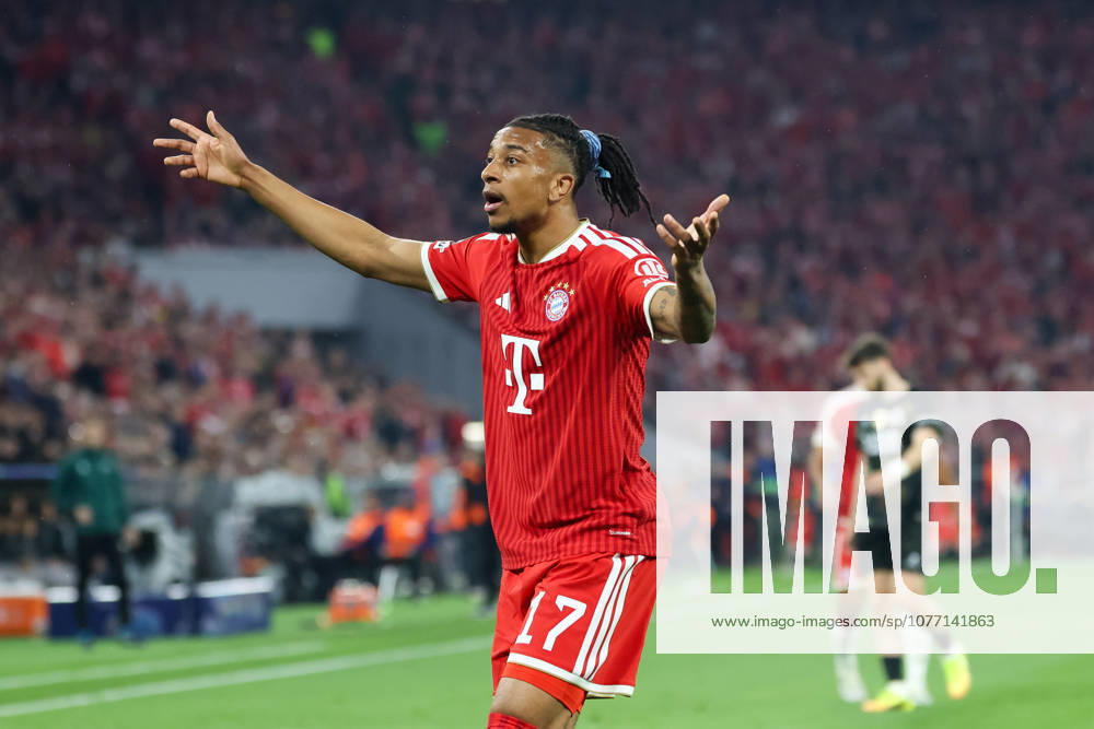 Michael Olise FC Bayern Muenchen, 17 gestures, GER, FC Bayern Muenchen vs Paris St Germain, Football, UEFA Champions League, semi-final, second leg, 2025 2026 season, 06 05 2026, GER, FC Bayern Muenchen vs Paris St Germain, Football, UEFA Champions League, semi-final, second leg, 2025 2026 season, 06 05 2026 Muenchen