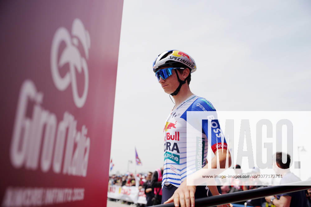 Italys Giulio Pellizzari of Red Bull - Bora - Hansgrohe during Stage 1 of the Giro dItalia, from Nessebar to Burgas, Bulgaria, Friday