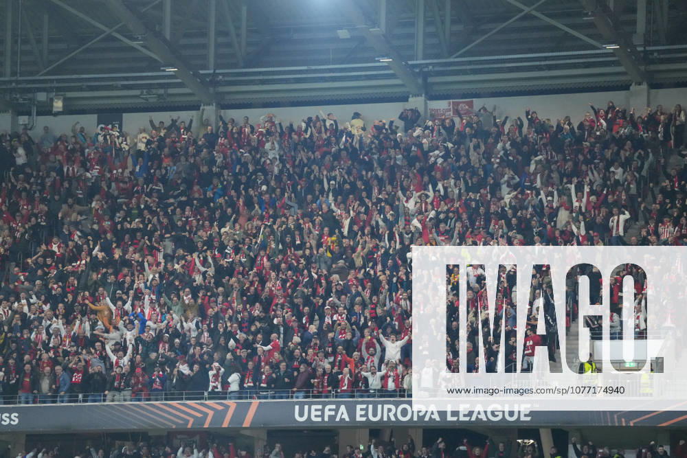 Goal celebration, emotions, goal shot, finish, goal success, goal, goal, fans cheering, Germany, football, UEFA Europa League, semi-final, second leg, 2025 2026, SC Freiburg vs SC Braga, 07 05 2026, Europa Park Stadion, Freiburg Freiburg Europa Park Stadion Baden Württemberg Germany