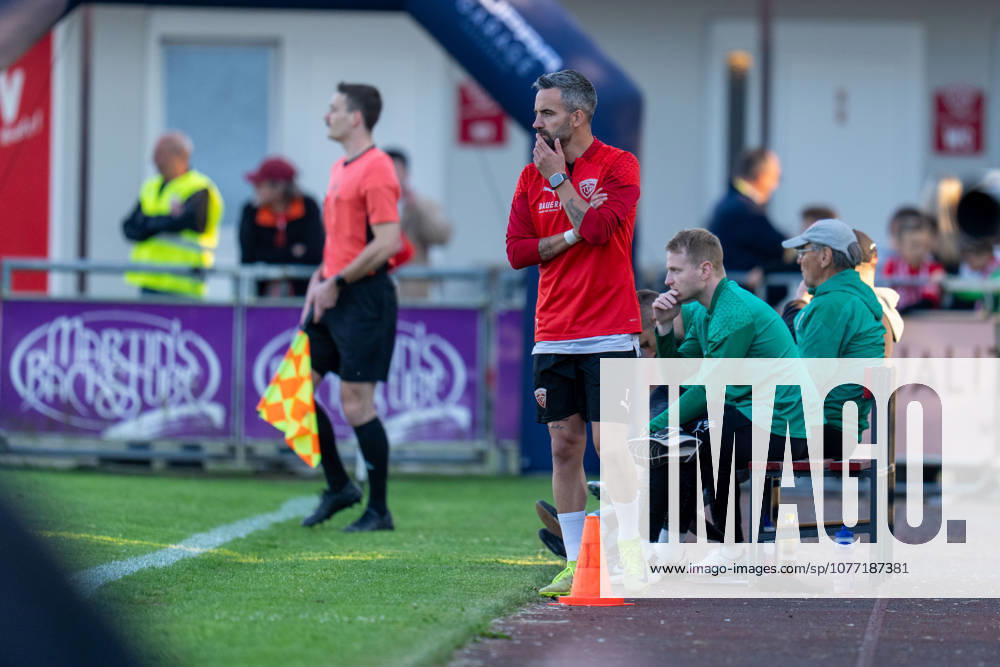 Soccer Mens Regionalliga Bayern Season 2025 2026 33 Matchday 08 05 2026 TSV Buchbach Viktoria Aschaffenburg SMR Arena Kevin Hingerl of TSV Buchbach reacts to the action Buchbach SMR Arena Bavaria Germany