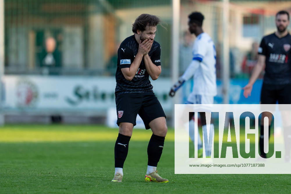 Soccer Mens Regionalliga Bayern Season 2025 2026 33 Matchday 08 05 2026 TSV Buchbach Viktoria Aschaffenburg SMR Arena Tobias Heiland of TSV Buchbach reacts to the action Buchbach SMR Arena Bavaria Germany