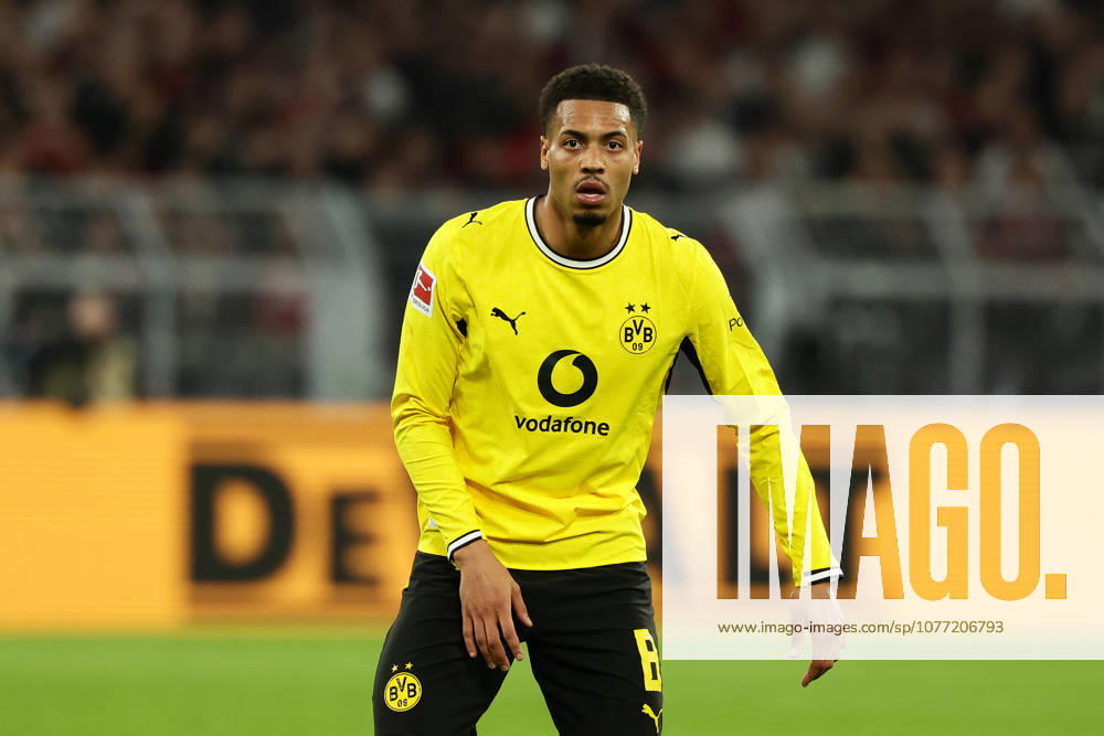 Dortmund, Germany, 08 05 26, Felix Nmecha Borussia Dortmund watches during the match of the 1 Bundesliga between Borussia Dortmund Eintracht Frankfurt at Signal Iduna Park in Dortmund Photo by Joachim Bywaletz DFB DFL REGULATIONS PROHIBIT ANY USE OF PHOTOGRAPHS AS IMAGE SEQUENCES AND OR QUASI VIDEO