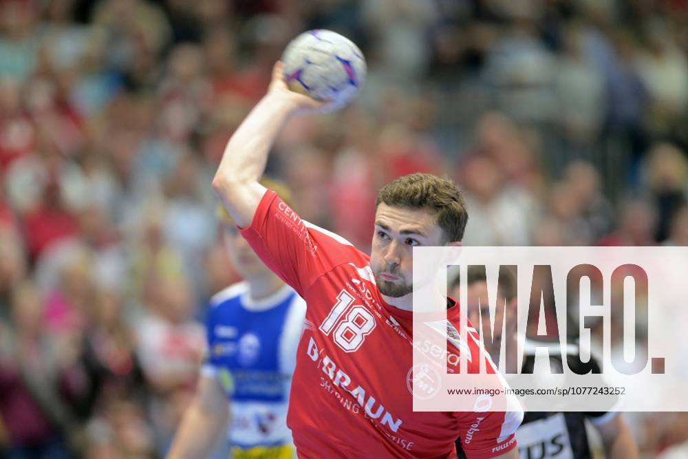 Florian Drosten MT Melsungen 18 on throw , GER, MT Melsungen ThSV Eisenach, Handball, 1 Bundesliga, 31 Matchday, Season 2025 2026, 09 05 2026, GER, MT Melsungen ThSV Eisenach, Handball, 1 Bundesliga, 31 Matchday, Season 2025 2026, 09 05 2026 Kassel