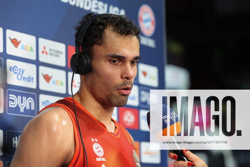 Oscar da Silva FC Bayern Basketball, 01 in post-match interview, GER, FC Bayern Basketball vs EWE Baskets Oldenburg, Basketball, easycredit Basketball Bundesliga, Matchday 34, Season 2025 2026, 10 05 2026, GER, FC Bayern Basketball vs EWE Baskets Oldenburg, Basketball, easycredit Basketball Bundesliga, Matchday 34, Season 2025 2026, 10 05 2026 Munich