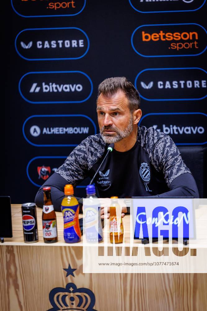 Club s head coach Ivan Leko pictured during a press conference, PK, Pressekonferenz of Belgian soccer team Club Brugge KV, Friday 15 May 2026 in Brugge, regarding their lasts games of the Champion s Play-Off (PO 1) competition of the Jupiler Pro League. KURTxDESPLENTER x173965290x