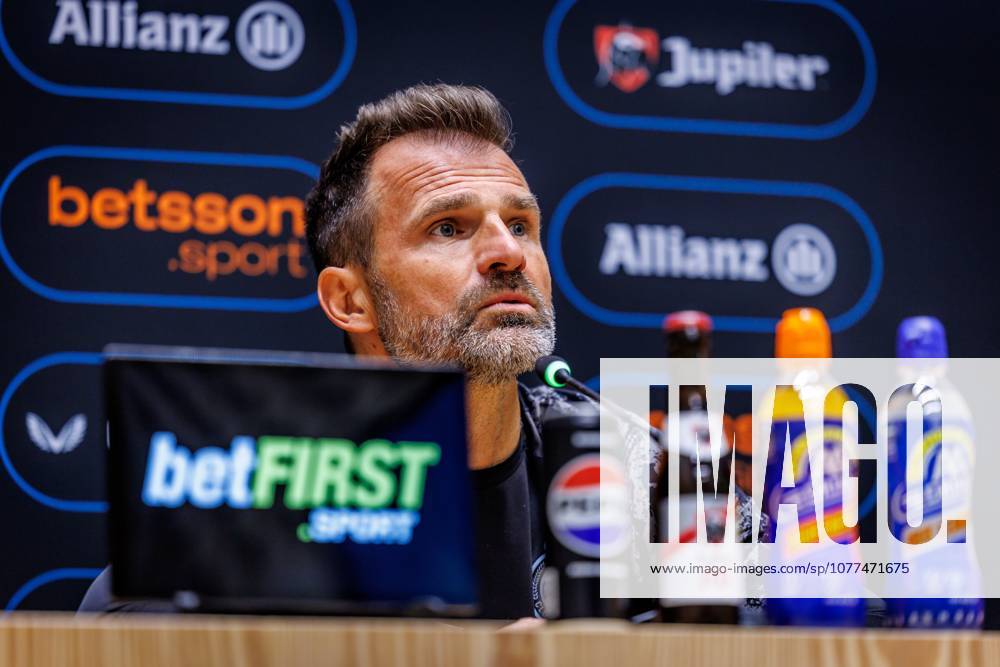 Club s head coach Ivan Leko pictured during a press conference, PK, Pressekonferenz of Belgian soccer team Club Brugge KV, Friday 15 May 2026 in Brugge, regarding their lasts games of the Champion s Play-Off (PO 1) competition of the Jupiler Pro League. KURTxDESPLENTER x173965321x