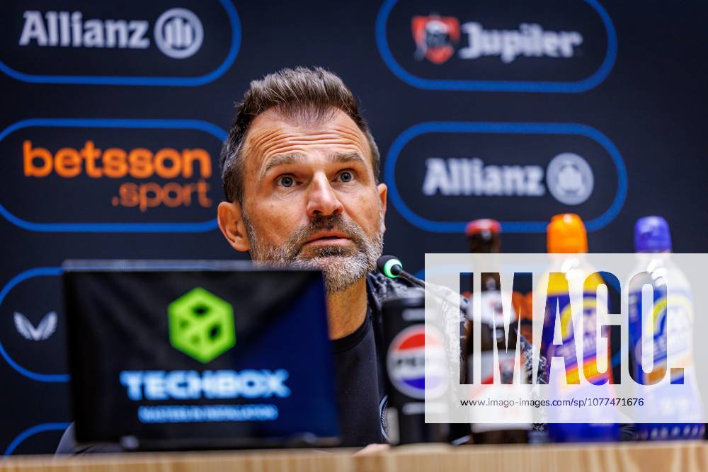 Club s head coach Ivan Leko pictured during a press conference, PK, Pressekonferenz of Belgian soccer team Club Brugge KV, Friday 15 May 2026 in Brugge, regarding their lasts games of the Champion s Play-Off (PO 1) competition of the Jupiler Pro League. KURTxDESPLENTER x173965439x