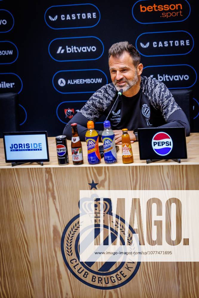 Club s head coach Ivan Leko pictured during a press conference, PK, Pressekonferenz of Belgian soccer team Club Brugge KV, Friday 15 May 2026 in Brugge, regarding their lasts games of the Champion s Play-Off (PO 1) competition of the Jupiler Pro League. KURTxDESPLENTER x173965670x