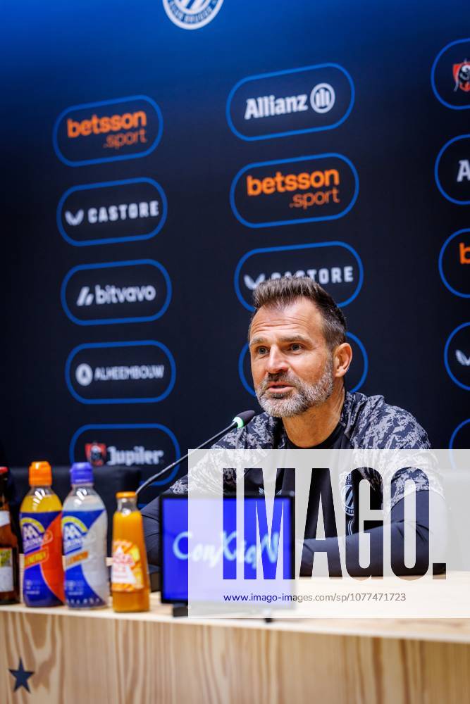 Club s head coach Ivan Leko pictured during a press conference, PK, Pressekonferenz of Belgian soccer team Club Brugge KV, Friday 15 May 2026 in Brugge, regarding their lasts games of the Champion s Play-Off (PO 1) competition of the Jupiler Pro League. KURTxDESPLENTER x173965838x