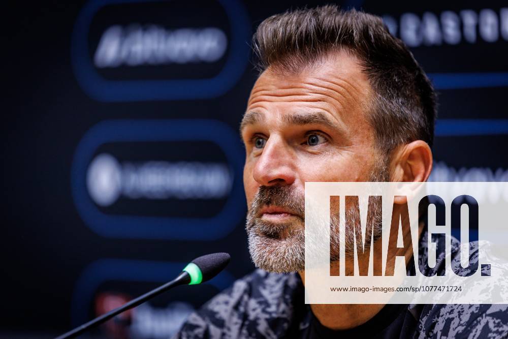 Club s head coach Ivan Leko pictured during a press conference, PK, Pressekonferenz of Belgian soccer team Club Brugge KV, Friday 15 May 2026 in Brugge, regarding their lasts games of the Champion s Play-Off (PO 1) competition of the Jupiler Pro League. KURTxDESPLENTER x173965843x