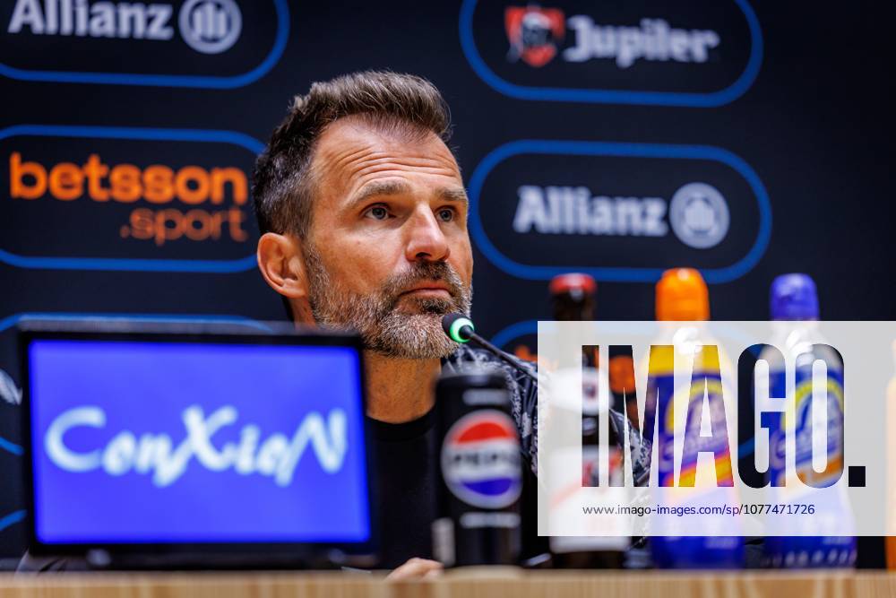 Club s head coach Ivan Leko pictured during a press conference, PK, Pressekonferenz of Belgian soccer team Club Brugge KV, Friday 15 May 2026 in Brugge, regarding their lasts games of the Champion s Play-Off (PO 1) competition of the Jupiler Pro League. KURTxDESPLENTER x173965877x