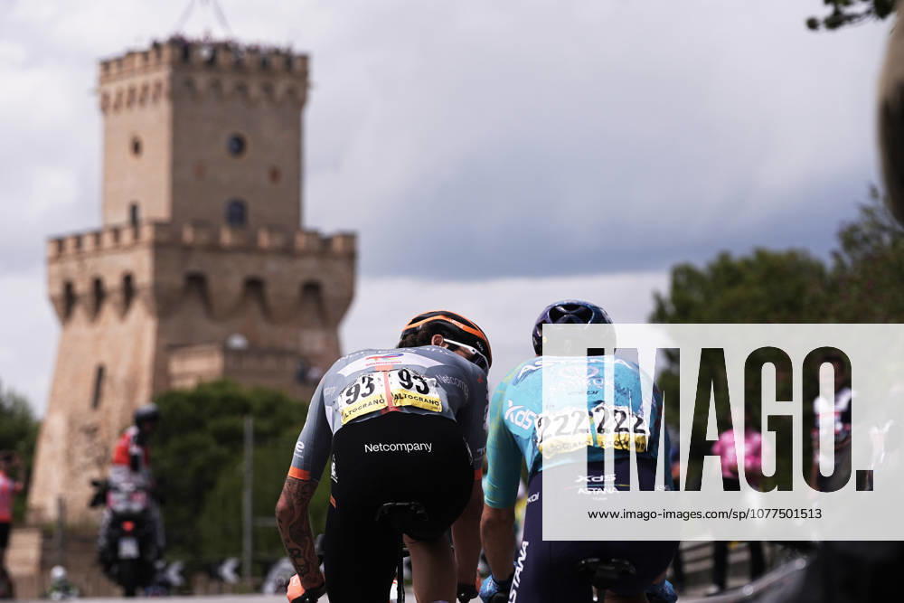 Italys Alberto Bettiol of XDS Astana Team and Italys Filippo Ganna of Netcompany Ineos during Stage 8 of the Giro dItalia, from Chieti to Fermo, Italy, Saturday