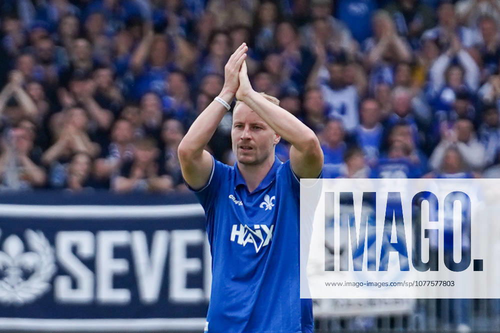 Germany Soccer 2 Liga 2025 2026, Matchday 34 SV Darmstadt 98 vs SC Paderborn 07 Merck Stadion am Böllenfalltor Darmstadt Fabian Holland SVD, 32 leaves the pitch on his last Bundesliga match