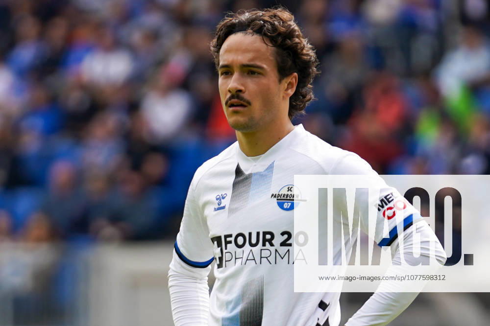 Germany Soccer 2 Liga 2025 2026, 34 Matchday SV Darmstadt 98 vs SC Paderborn 07 Merck Stadion am Böllenfalltor Darmstadt Mika Baur SCP, 14 Portrait photo, portrait, single shot, portrait