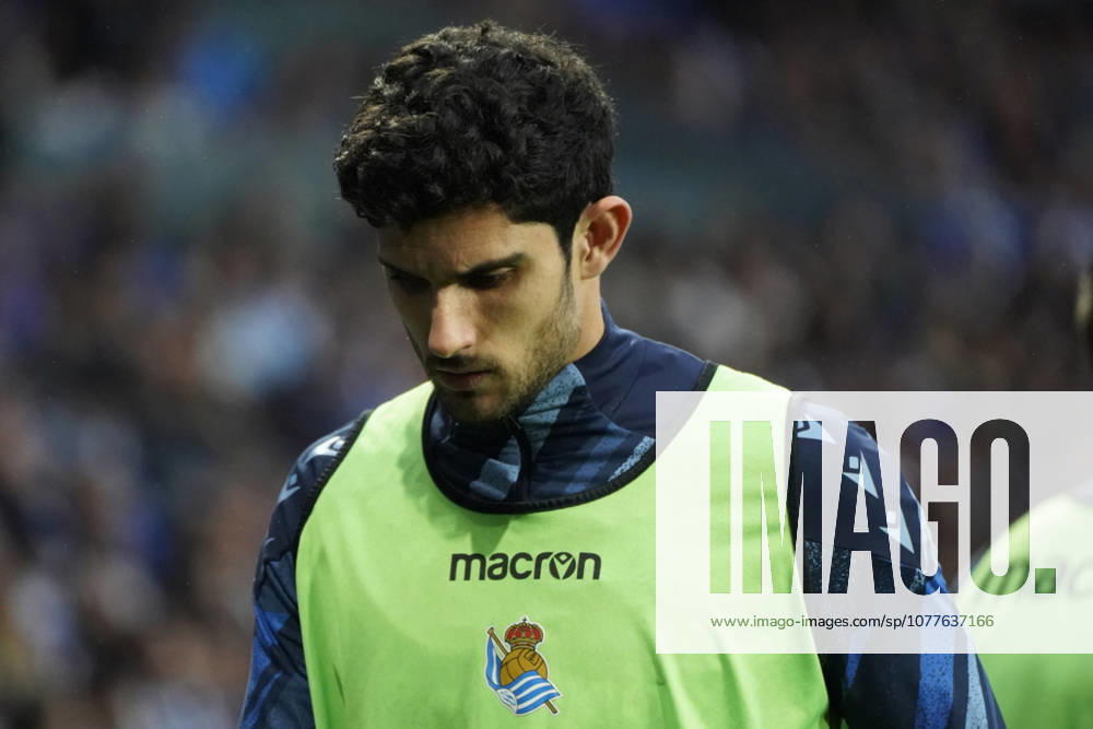 Goncalo Guedes of Real Sociedad seen during LaLiga EA Sports game between teams of Real Sociedad and Valencia CF (Mickael Ducint Ball Raw Images) San Sebastian Estadio Anoeta Spain
