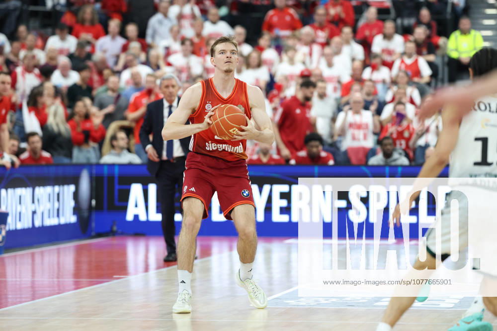Justuz Hollatz FC Bayern Basketball, 21 , GER, FC Bayern Basketball vs Vet Concept Gladiators Trier, Basketball, easycredit Basketball Bundesliga, Playoffs, Quarterfinals, Season 2025 2026, 19 05 2026, GER, FC Bayern Basketball vs Vet Concept Gladiators Trier, Basketball, easycredit Basketball Bundesliga, Playoffs, Quarterfinals, Season 2025 2026, 19 05 2026 Muenchen