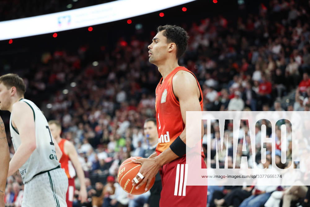 Oscar da Silva FC Bayern Basketball, 01 with ball, GER, FC Bayern Basketball vs Vet Concept Gladiators Trier, Basketball, easycredit Basketball Bundesliga, Playoffs, Quarterfinals, 2025 2026 season, 19 05 2026, GER, FC Bayern Basketball vs Vet Concept Gladiators Trier, Basketball, easycredit Basketball Bundesliga, Playoffs, Quarterfinals, 2025 2026 season, 19 05 2026 Munich