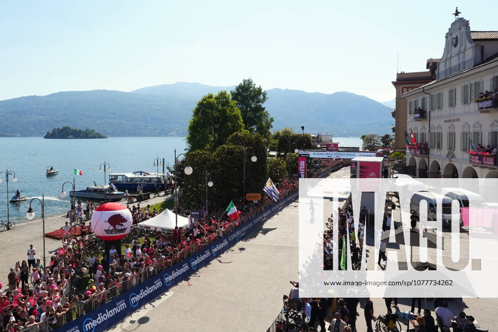 Italys Alberto Bettiol of XDS Astana Team winner of the stage on the finish line during Stage 13 of the Giro dItalia, from Alessandria to Verbania, Italy, Friday May 22, 2026.
