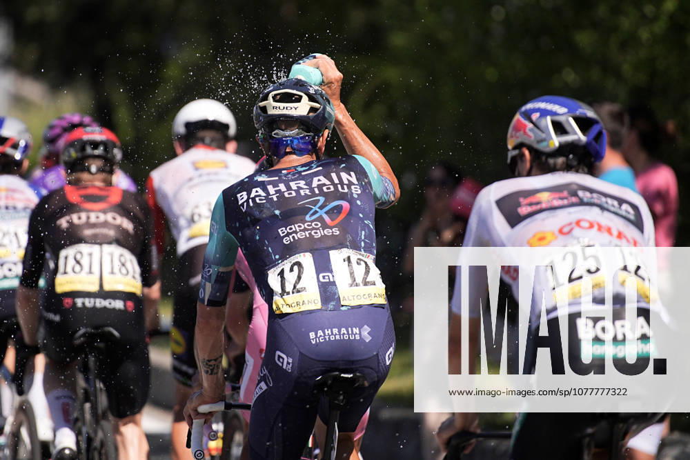 Italys Damiano Caruso of Bahrain Victorious during Stage 14 of the Giro dItalia, from Aosta to Pila, Italy, Saturday