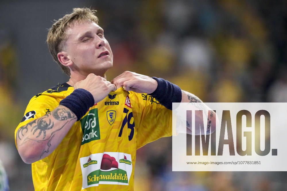 Edwin Aspenbäck RNL, 78 , Rhein Neckar Löwen player, single picture, single photo, action, action, looking disappointed, disappointment, frustration, disappointed, pessimistic, 24 05 2026, Mannheim Germany , Handball, Bundesliga, Rhein Neckar Löwen SC Magdeburg