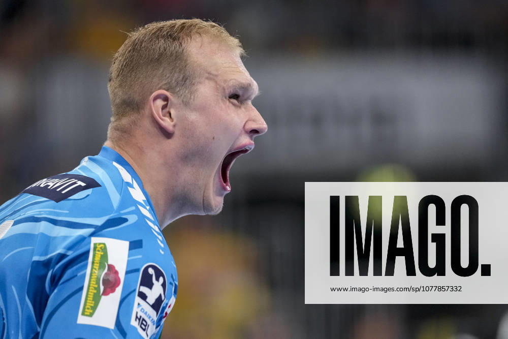 David Späth Goalkeeper, RNL, 29 , single image, single photo, action, action, is angry, shouting, screaming, screaming, well shouted, Lion, 24 05 2026, Mannheim Germany , Handball, Bundesliga, Rhein Neckar Löwen SC Magdeburg