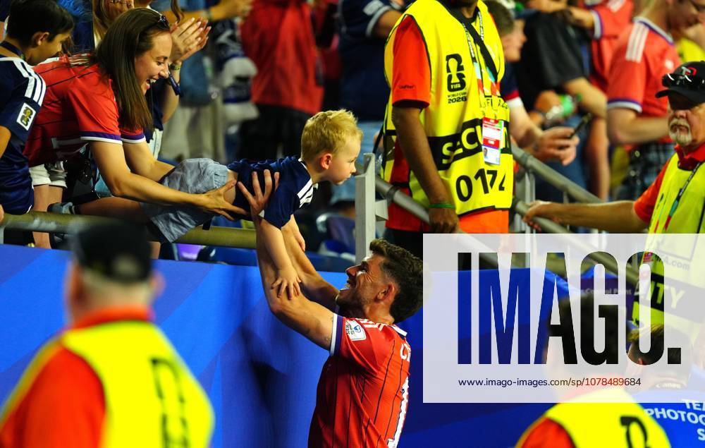 Ryan Christie of Scotland celebrates with family at full time Haiti v Scotland, 2026 FIFA World Cup, WM, Weltmeisterschaft, Fussball Group C, Football, Boston Stadium, Foxborough, Massachusetts, USA - 13 Jun 2026Foxborough Boston Stadium Massachusetts (MA) United States of America