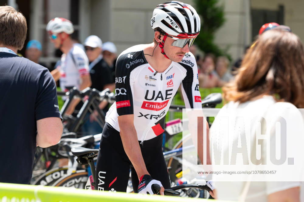 IPA85848982 - Brandon McNulty of UAE Team Emirates XRG during the first stage of the 2026 Tour de Suisse, which began in Sondrio, Italy, on June 17, 2026