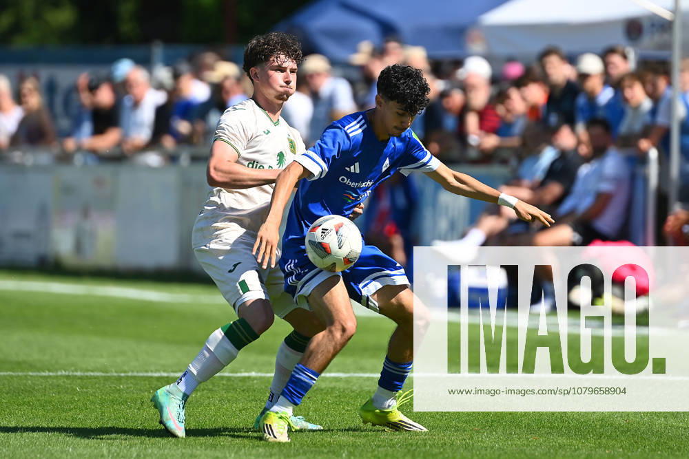 Lance FIEDLER, TSV 1860 Munich, Action, Tackle, Soccer, Bavarian Regional League, 2026–27 Season, Friendly Match: FC Deisenhofen vs. TSV 1860 Munich 0–2 on July 11, 2026