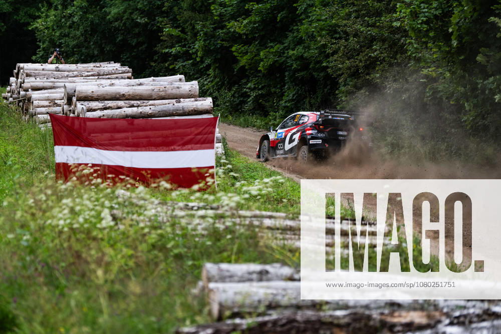 IPA86815171 - Driver Elfyn Evans and co-driver Scott Martin of the Toyota Gazoo Racing WRT team, driving a Toyota GR Yaris Rally1, are set to tackle the third day of the race during the 2026 FIA World Rally Championship WRC, Motorsport Rallye, WM Delfi Rally Estonia on July 19 in Tartu, Estonia.