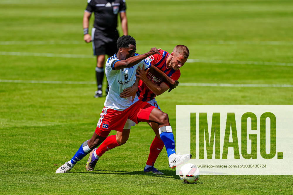 Albert Sambi Lokonga, Hamburger SV, 06; Adrian Beck, 1 FC Heidenheim, 21 AUT; Hamburger SV vs. 1 FC Heidenheim, soccer, friendly match, 2026–2027 season, July 25, 2026 (AUT), Hamburger SV vs. 1 FC Heidenheim, Soccer, Friendly, 2026–2027 Season, July 25, 2026, Kematen