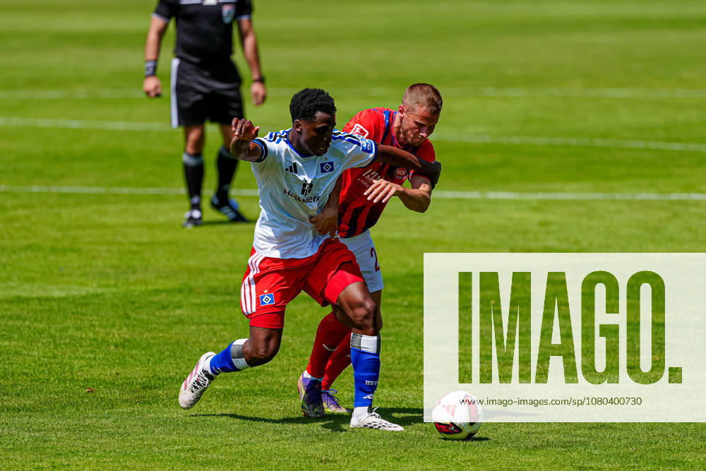 Albert Sambi Lokonga, Hamburger SV, 06; Adrian Beck, 1 FC Heidenheim, 21 AUT; Hamburger SV vs. 1 FC Heidenheim, soccer, friendly match, 2026–2027 season, July 25, 2026 (AUT), Hamburger SV vs. 1 FC Heidenheim, Soccer, Friendly, 2026–2027 Season, July 25, 2026, Kematen