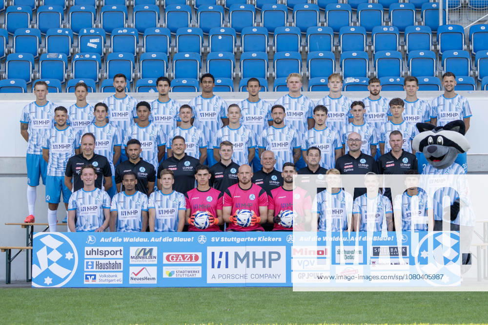 Xerix, Southwest Regional Soccer League, Stuttgarter Kickers Photo Session for the 2026–27 Season, from left: Team Photo for the 2026–2027 Season, front row, from left (seated): Malik Sama, Melkamu Frauendorf, Nico Blank, Là on Neaimà , Felix Domekusch, Thomas Bromma, Christoph Meister, Christian Mauersberger, Leandro Mendes; second row, from left: Holger Bachthaler (head coach), Kerem Arslan (assistant coach), Denis Jercic (goalkeeper coach), Konstantin Konstantinidis (athletic trainer), Valentin Reichenbach (video analyst), Willi Mast (staff), Dieter Kerschbaum (staff), Alexander Röth (physical therapist), Timo Neuhaus (staff), Waldi (mascot). Third row, from left: Yannick Glessing, Ben Luca Fisher, David Udogu, Maximilian Zaiser, Sebastian Müller, Lukas Kiefer, Nevio Schembri, Nico Molinari, Leon Beer; Fourth row, from left: Samuel Unsöld, Nico Fundel, Envir Zukaj, Adri Mulaj, Jacob Danquah, David Stojak, Laurin Völlmerk, Maximilian Vogel, Luca Trslic, Vincent Schwab, Dejan Bozic DFL DFB REGULATIONS PROHIBIT ANY USE OF PHOTOGRAPHS AS IMAGE SEQUENCES AND OR QUASI-VIDEO Stuttgart