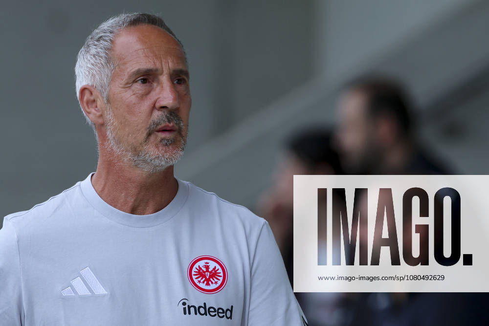 Coach Adi Hütter of Eintracht Frankfurt watches during the friendly match between Trabzonspor and Eintracht Frankfurt, SAK Sportanlage Nonntal on July 26, 2026, in Salzburg, Austria. Photo by Marco Steinbrenner, DeFodi Images. Eintracht Frankfurt coach Adi Hütter looks on during the friendly match between Trabzonspor and Eintracht Frankfurt at SAK Sportanlage Nonntal on July 26, 2026 in Salzburg, Austria. Photo by Marco Steinbrenner, DeFodi Images