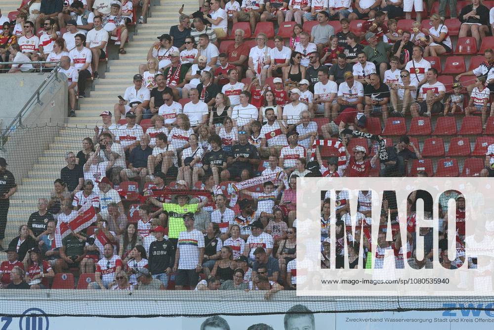 Offenbach am Main, Pluto Stadium at Bieberer Berg Anniversary Match: Kickers Offenbach OFC vs. VfB Stuttgart The VfB fans who came along
